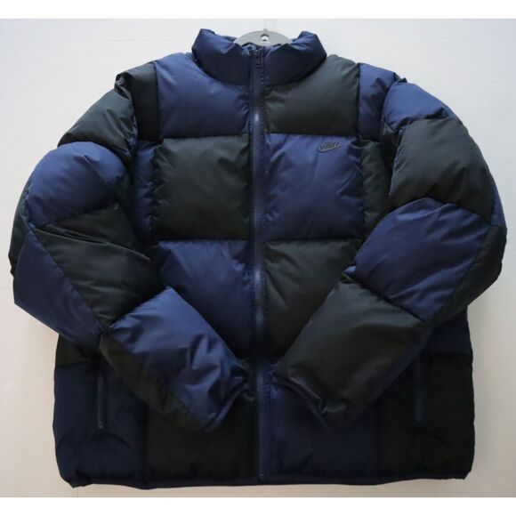 Nike FZ0865-410 Men's Sz XL Blue/Black Checkered Therma-FIT Puffer Jacket - Picture 13 of 16